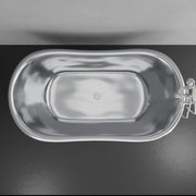 Magnus 150715 72" x 40" Klein Extra Wide Stainless Steel Clawfoot Double Slipper Bathtub - view 5