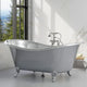 Magnus 150713 72" x 40" Sherman Extra Wide Stainless Steel Clawfoot Double Slipper Bathtub