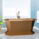 Magnus 150707 72" x 40" Vargas Extra Wide Octagon Copper Double Slipper Hammered Bathtub