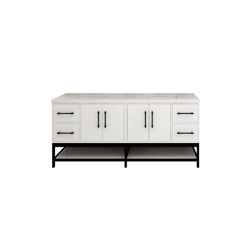 Moreno Bath VICTORIA-FM Victoria Freestanding Open Shelf Bathroom Vanity 24" - 84"