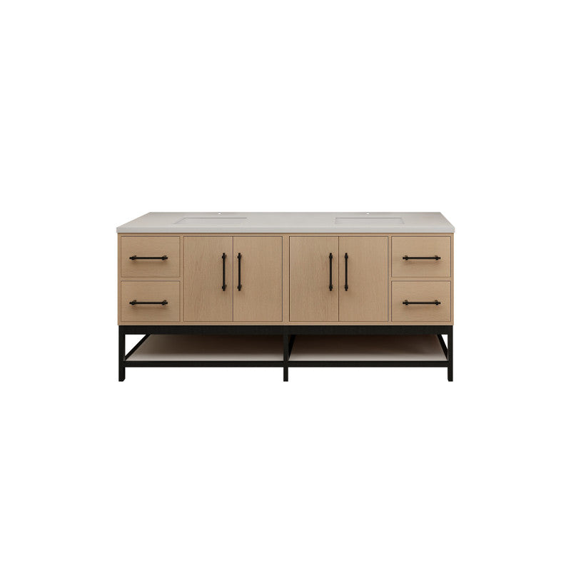 Moreno Bath VICTORIA-FM Victoria Freestanding Open Shelf Bathroom Vanity 24" - 84"