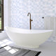 Magnus 132416 74" Bombay Solid Surface Stone Resin Freestanding Double-Slipper Bathtub