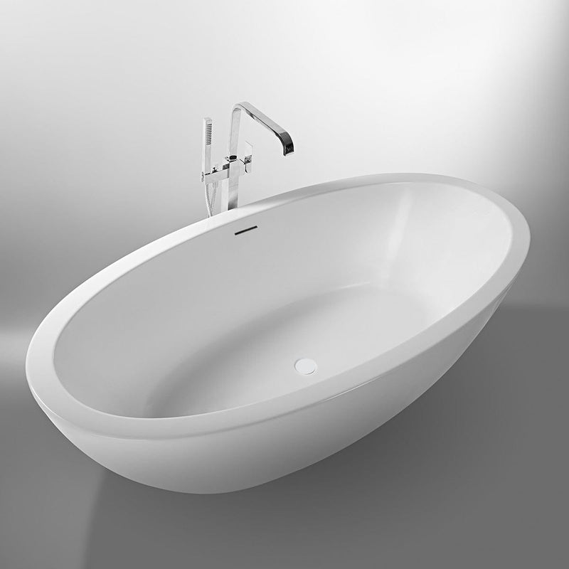 Magnus 157801 74" Pasco Extra Wide Acrylic Freestanding Tub With Insulation