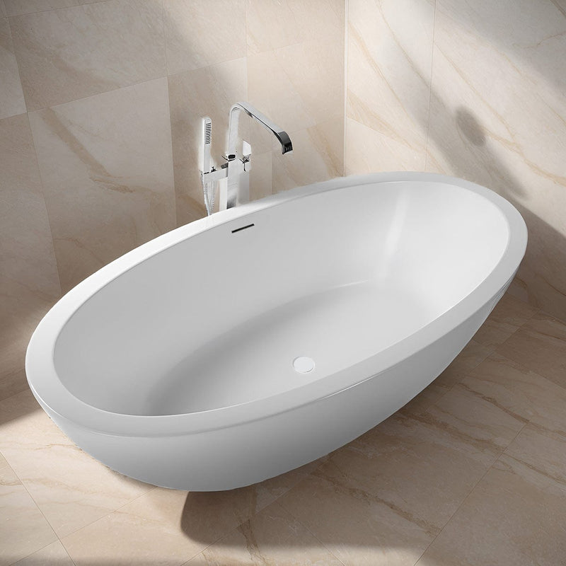 Magnus 157801 74" Pasco Extra Wide Acrylic Freestanding Tub With Insulation