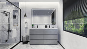 Moreno Bath FSANG60D Angeles 60" Freestanding Bathroom Vanity Set with Double Acrylic Sinks - view 15