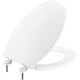 Bemis Elongated Hospitality Plastic Toilet Seat in White with Stay·Tite® Commercial Fastening System™