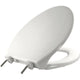 Bemis Elongated Hospitality Plastic Toilet Seat in White Featuring Stay·Tite® Commercial Fastening System™ and DuraGuard®