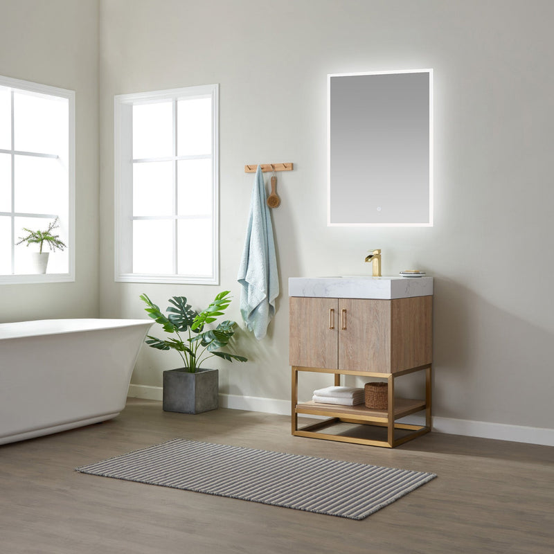 Vinnova 789024-NO-GW Alistair 24" Single Vanity in North American Oak
