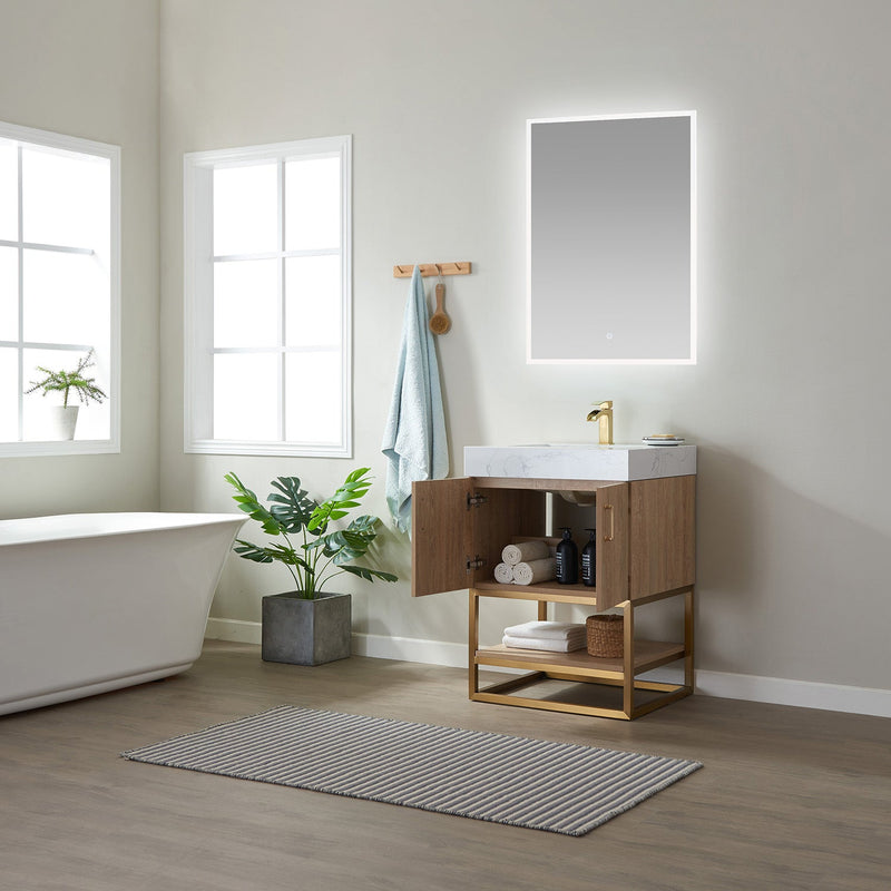 Vinnova 789024-NO-GW Alistair 24" Single Vanity in North American Oak
