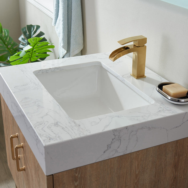 Vinnova 789024-NO-GW Alistair 24" Single Vanity in North American Oak
