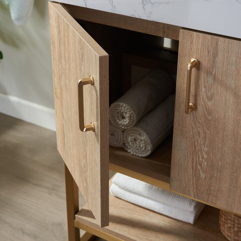 Vinnova 789024-NO-GW Alistair 24" Single Vanity in North American Oak