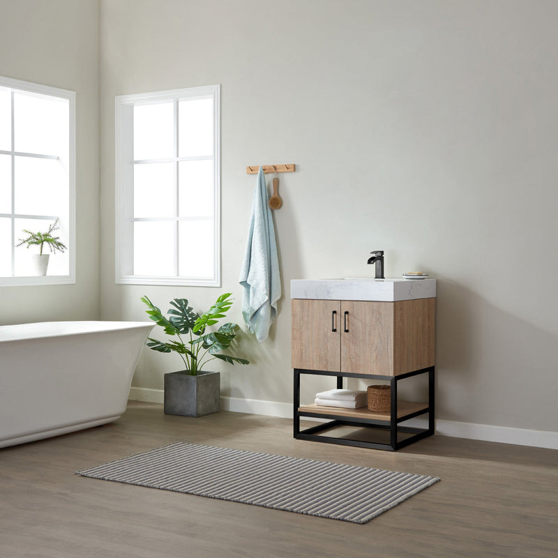 Vinnova 789024B-NO-GW Alistair 24B" Single Vanity in North American Oak
