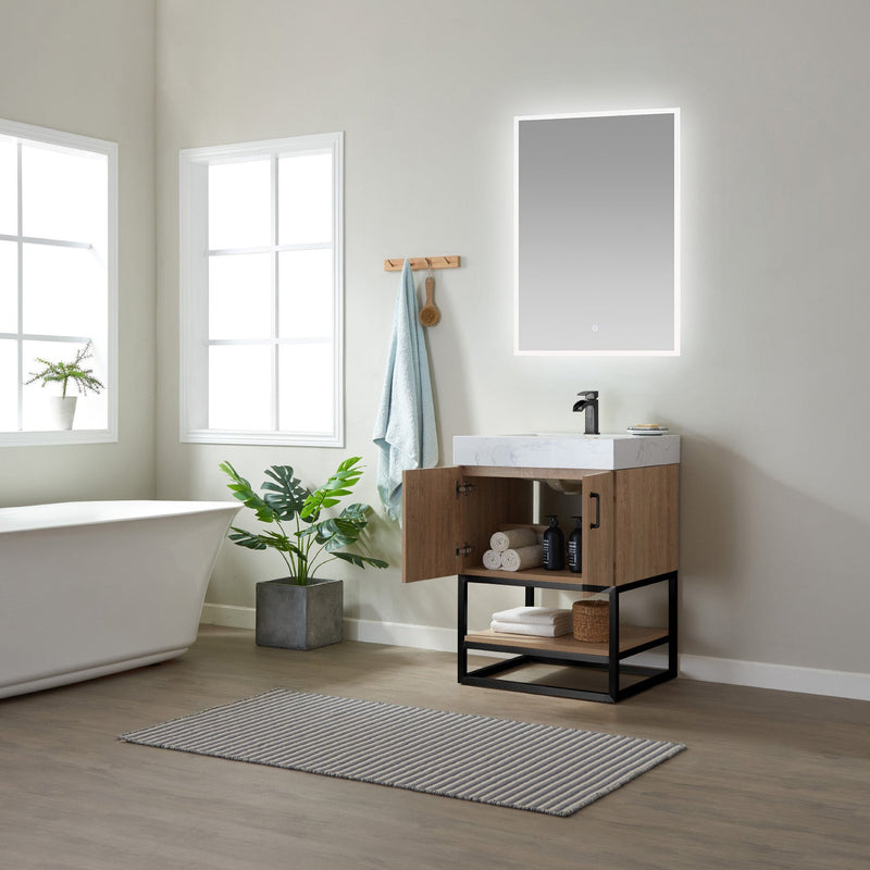Vinnova 789024B-NO-GW Alistair 24B" Single Vanity in North American Oak