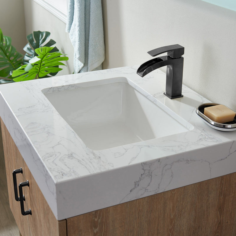 Vinnova 789024B-NO-GW Alistair 24B" Single Vanity in North American Oak