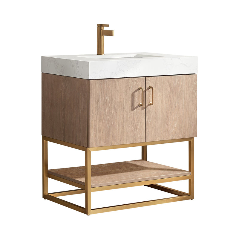 Vinnova 789030-NO-GW-NM Alistair 30" Single Vanity in North American Oak