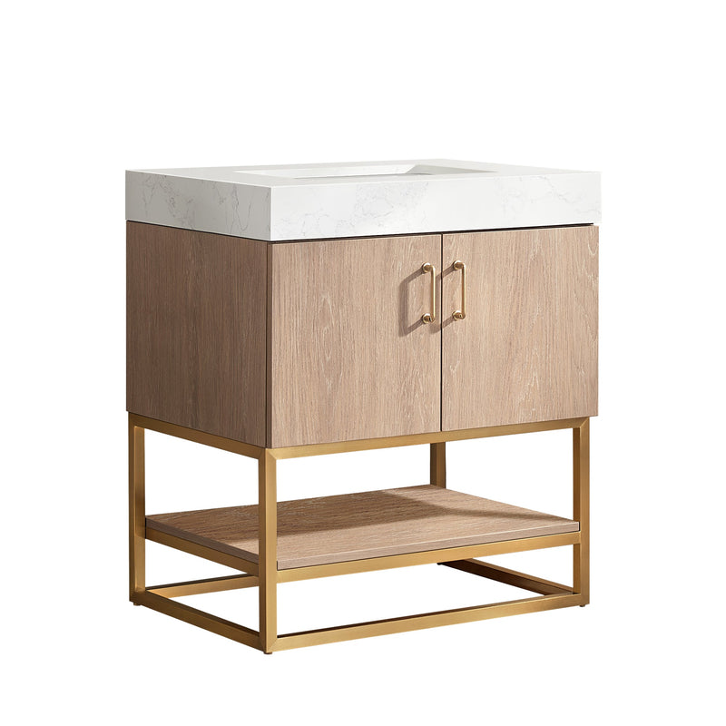 Vinnova 789030-NO-GW-NM Alistair 30" Single Vanity in North American Oak