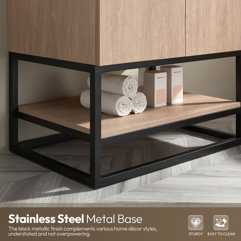 Vinnova 789030B-NO-GW-NM Alistair 30B" Single Vanity in North American Oak