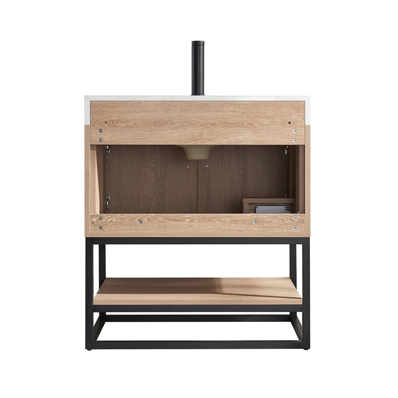 Vinnova 789030B-NO-GW-NM Alistair 30B" Single Vanity in North American Oak