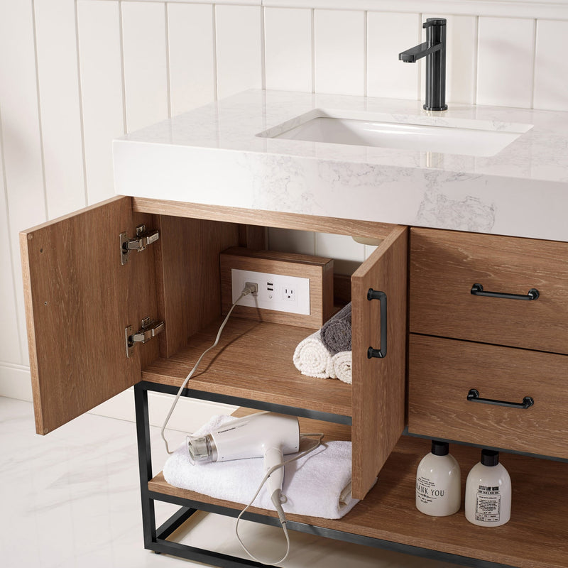 Vinnova 789036B-NO-GW Alistair 36B" Single Vanity in North American Oak