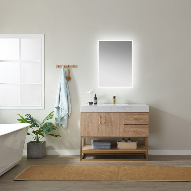 Vinnova 789042-NO-GW Alistair 42" Single Vanity in North American Oak