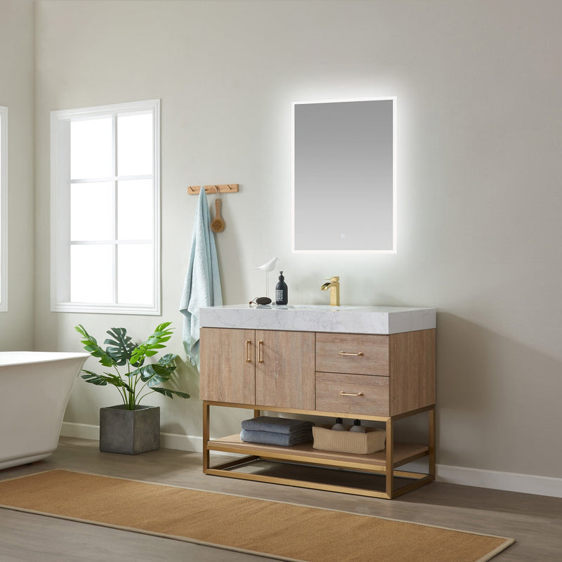 Vinnova 789042-NO-GW Alistair 42" Single Vanity in North American Oak
