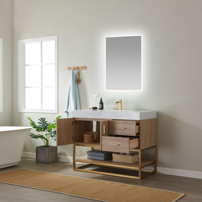 Vinnova 789042-NO-GW Alistair 42" Single Vanity in North American Oak