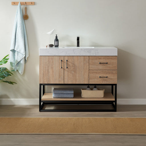 Vinnova 789042B-NO-GW Alistair 42B" Single Vanity in North American Oak - view 2