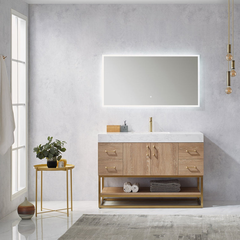 Vinnova 789048-NO-GW Alistair 48" Single Vanity in North American Oak