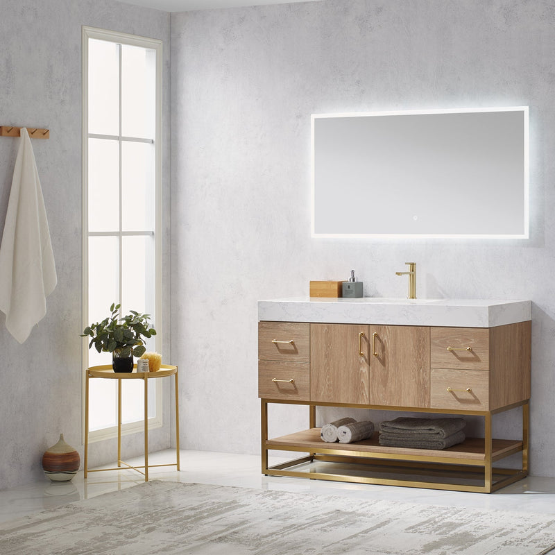Vinnova 789048-NO-GW Alistair 48" Single Vanity in North American Oak