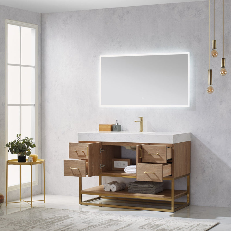 Vinnova 789048-NO-GW Alistair 48" Single Vanity in North American Oak