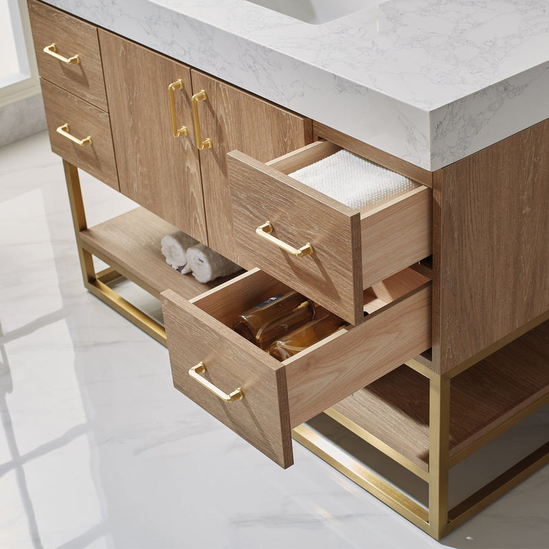 Vinnova 789048-NO-GW Alistair 48" Single Vanity in North American Oak