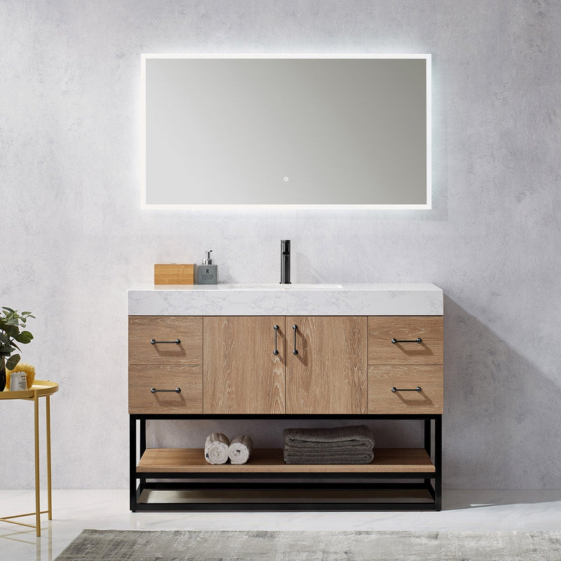 Vinnova 789048B-NO-GW Alistair 48B" Single Vanity in North American Oak