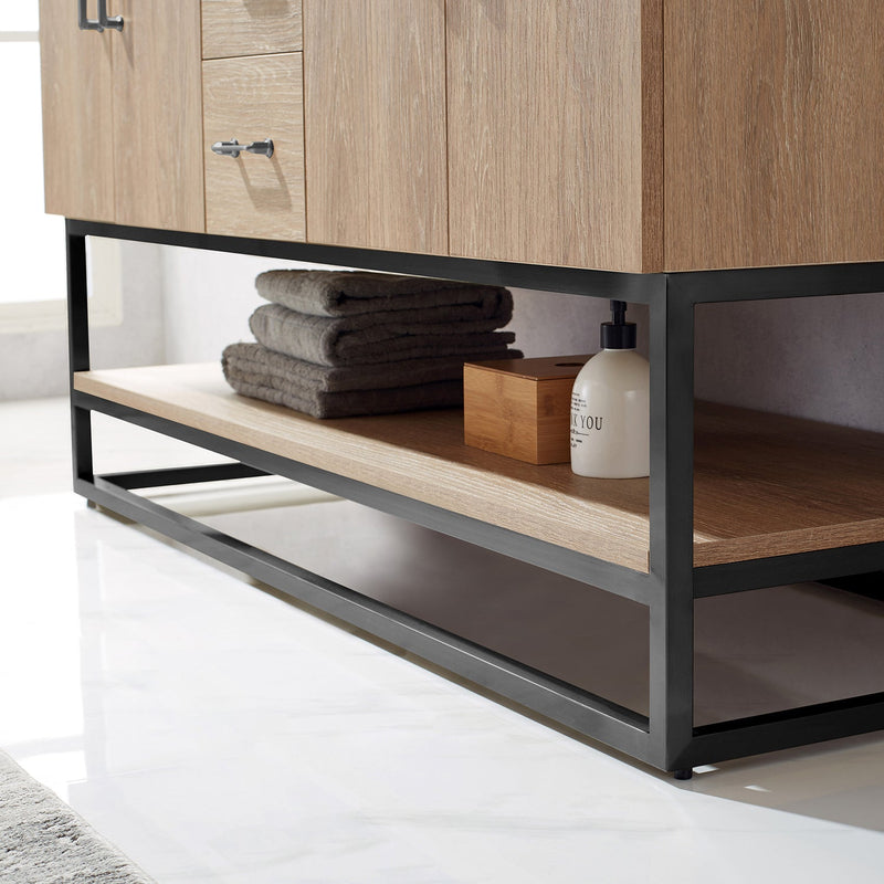 Vinnova 789060B-NO-GW Alistair 60B" Double Vanity in North American Oak