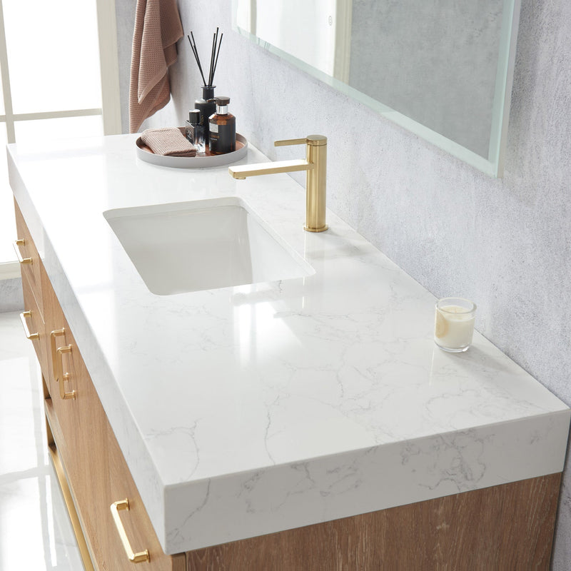 Vinnova 789060S-NO-GW Alistair 60S" Single Vanity in North American Oak