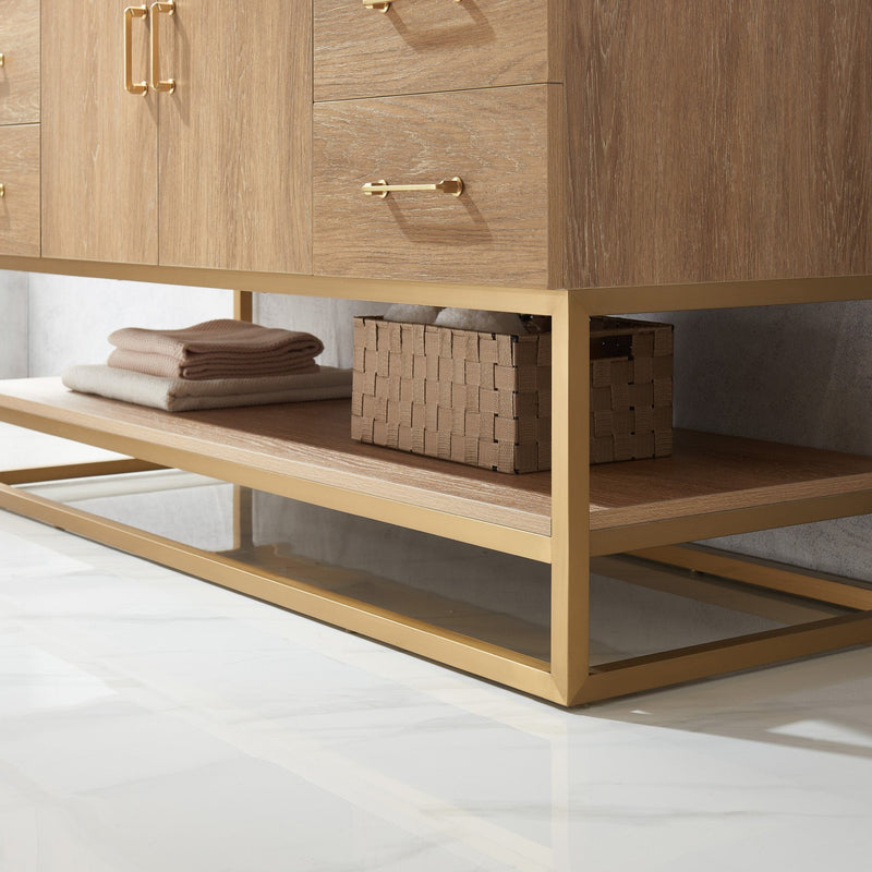 Vinnova 789060S-NO-GW Alistair 60S" Single Vanity in North American Oak
