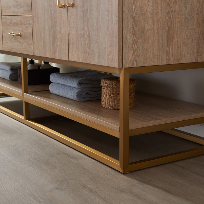 Vinnova 789072-NO-GW Alistair 72" Double Vanity in North American Oak