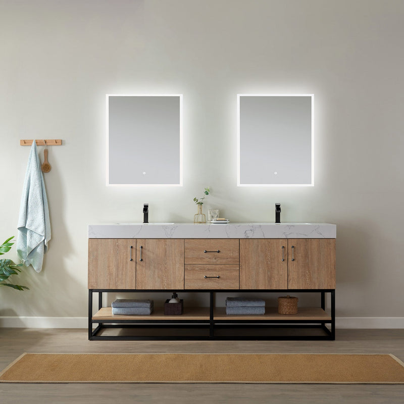 Vinnova 789072B-NO-GW Alistair 72B" Double Vanity in North American Oak