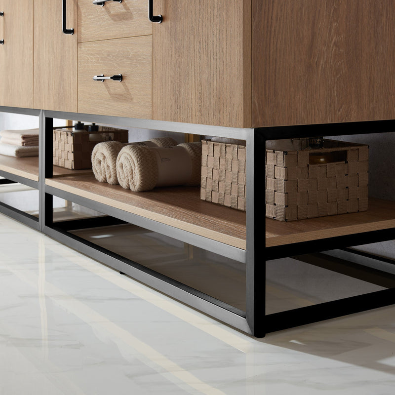 Vinnova 789084B-NO-GW Alistair 84B" Double Vanity in North American Oak