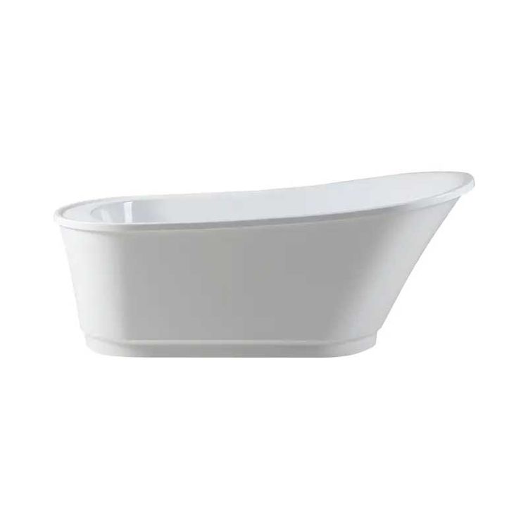 Trone B6630 Bella 66" x 30" Freestanding Acrylic Soaking Bathtub - White - view 9