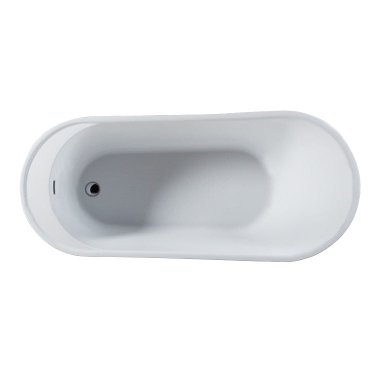 Trone B6630 Bella 66" x 30" Freestanding Acrylic Soaking Bathtub - White - view 6
