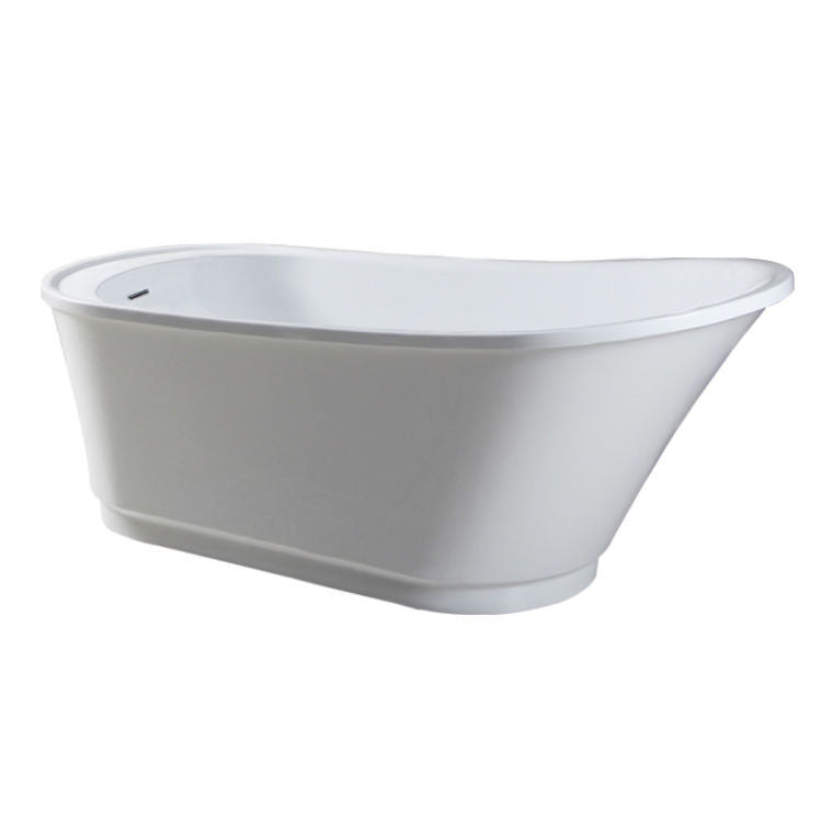 Trone B6630 Bella 66" x 30" Freestanding Acrylic Soaking Bathtub - White - view 5