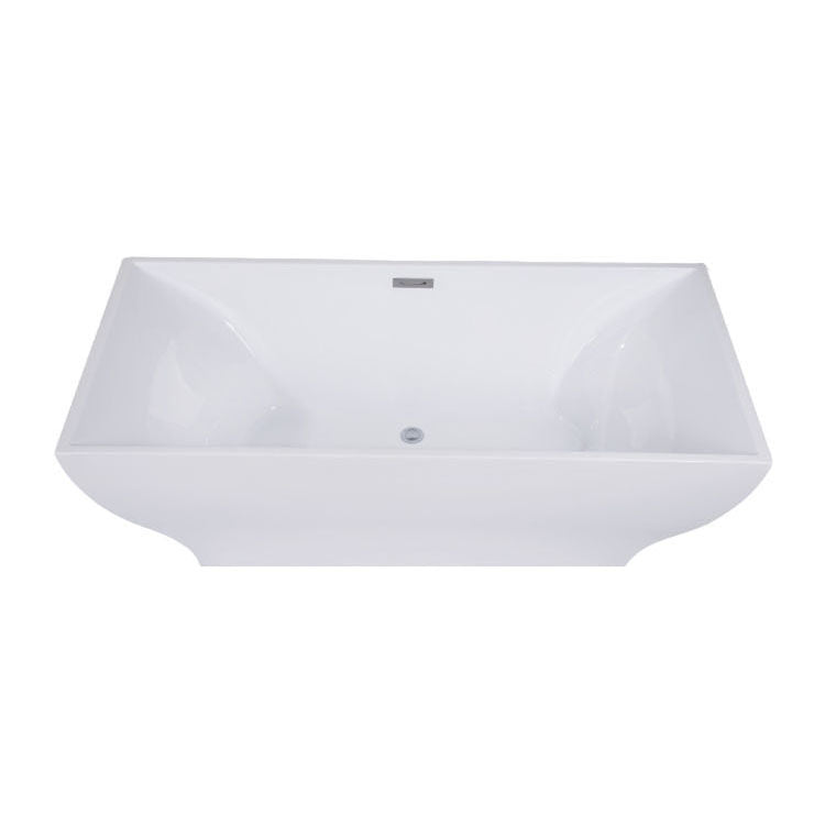 Trone R6632 Roshelle 66" x 32" Freestanding Acrylic Soaking Bathtub - White - view 7