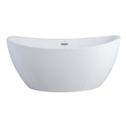 Trone C5932 Cloe 59" x 32" Freestanding Acrylic Soaking Bathtub - White - view 6
