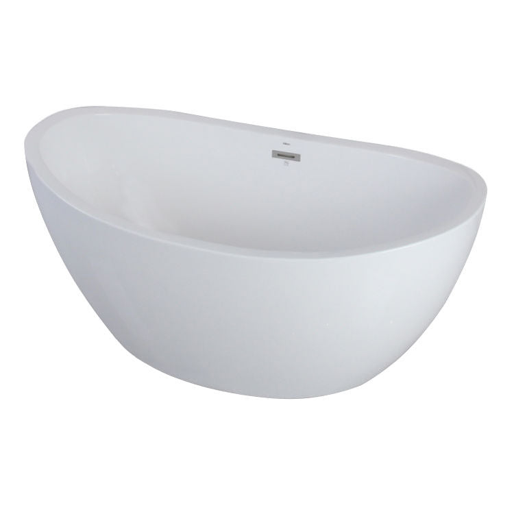 Trone C5932 Cloe 59" x 32" Freestanding Acrylic Soaking Bathtub - White - view 4