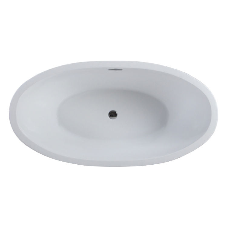 Trone C5932 Cloe 59" x 32" Freestanding Acrylic Soaking Bathtub - White - view 5
