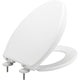 Bemis Hospitality Commercial Plastic Closed Front with Cover Toilet Seat in White Featuring Stay·Tite® Commercial Fastening System™, Whisper·Close®, Super·Grip® Bumpers, and DuraGuard®