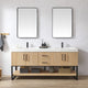 Vinnova 796072B-WO-GW Kolkata 72B" Double Sink Bath Vanity in Weathered Oak