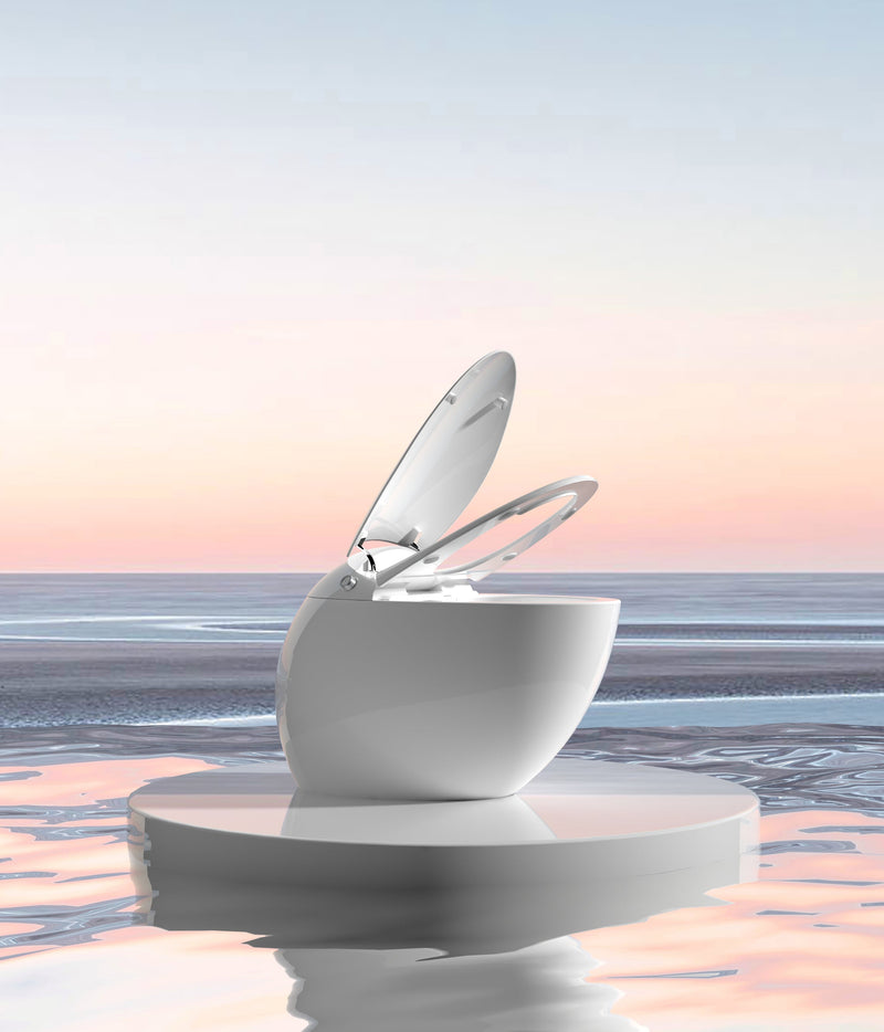 Trone STY1 Neoluxe Smart Bidet Toilet with Voice Control, ToeTouch, Auto Open and Close Lid and Heated Seat - Classic White - view 9