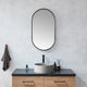 Vinnova 803120-MIR-BB Miajadas 20 in. W x 36 in. H Oval Metal Wall Mirror in Brushed Black