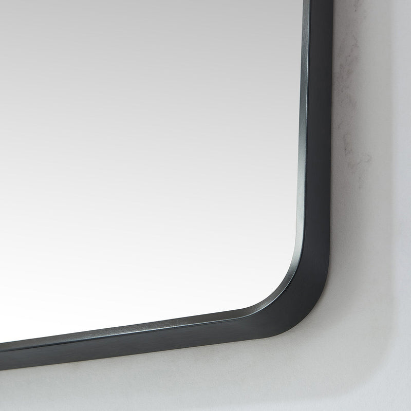 Vinnova 803218-MIR-BB Mutriku 18 in. W x 36 in. H Rectangle Metal Wall Mirror in Brushed Black